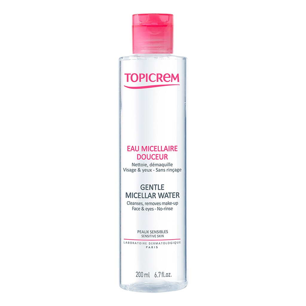 Topicrem Hydra+ Gentle Micellar Water For Sensitive Skin, Cleansing & Makeup Remover Solution For Face & Eyes 200ml