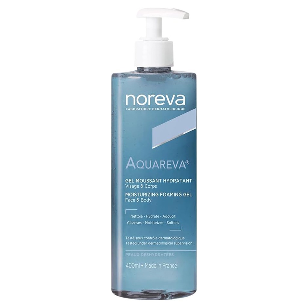 Noreva Aquareva Moisturizing Foaming Gel To Cleanse Face & Body 400ml