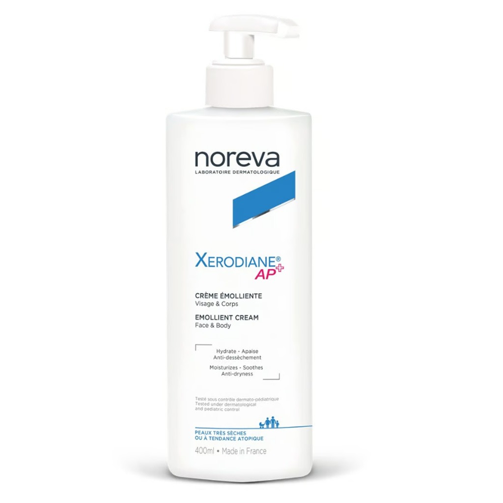 Noreva Xerodiane Ap+ Emollient Cream, Moisturizer For Face And Body 400ml