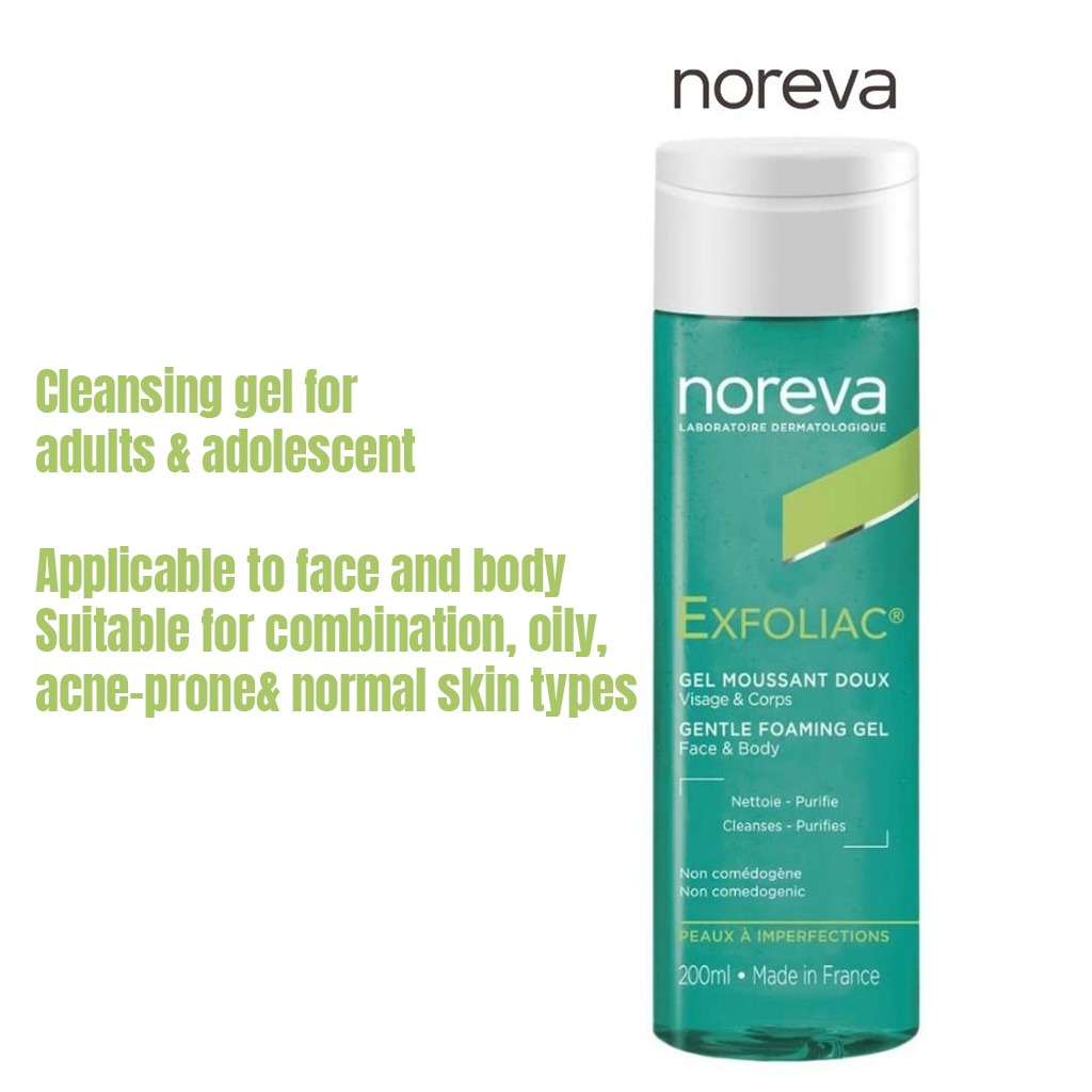 Noreva Exfoliac Gentle Foaming Gel For Face And Body 200ml