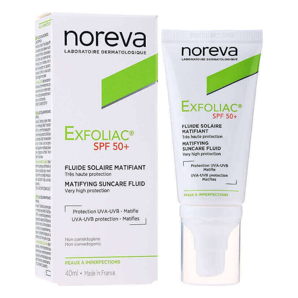 Noreva Exfoliac Mattifying Suncare Fluid Sunscreen With SPF50+ 40ml