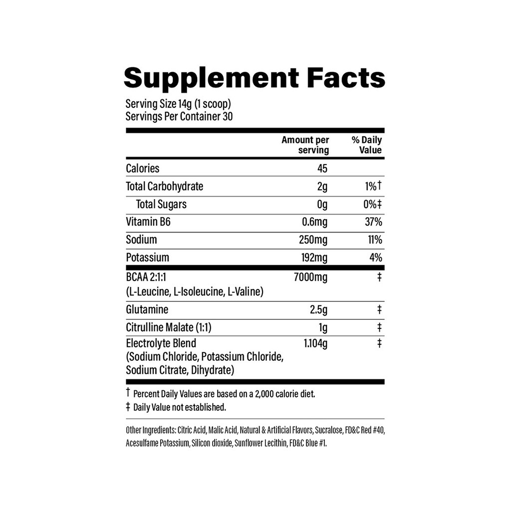 Muscle Bolt BCAA 7000 Plus For Muscle Recovery & Endurance Fruit Punch 30 Servings, 420g