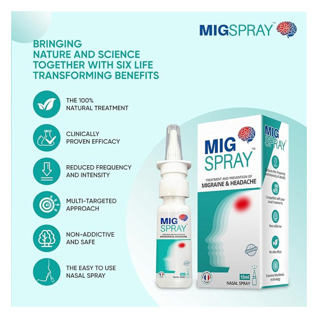 Mig Nasal Spray For Migraine Relief 15ml