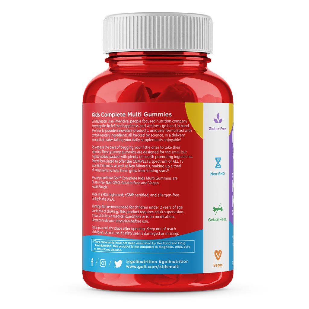 Goli Nutrition Complete Kids Multi Gummies With All Essential Vitamins & Minerals, Pack of 80's