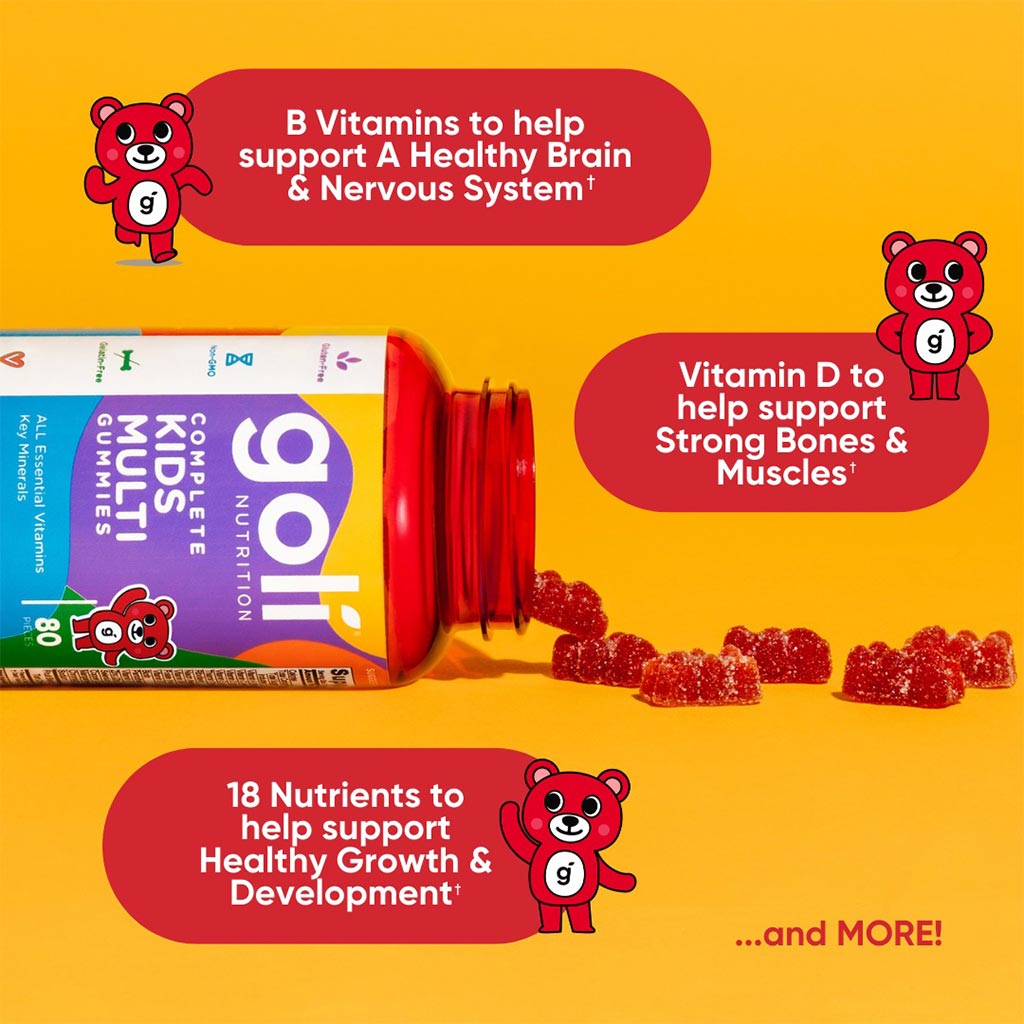 Goli Nutrition Complete Kids Multi Gummies With All Essential Vitamins & Minerals, Pack of 80's
