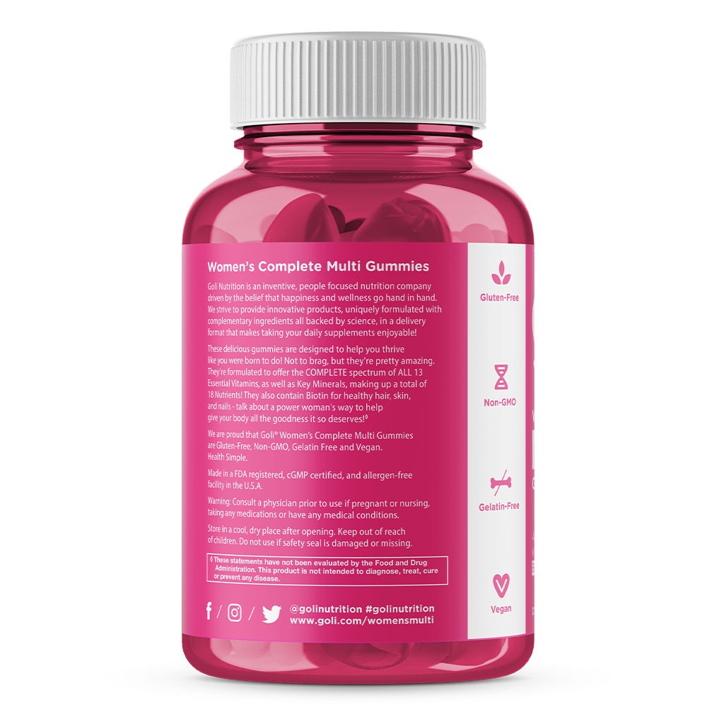 Goli Nutrition Women's Complete Multi Gummies With All Essential Vitamins & Minerals, Pack of 60's