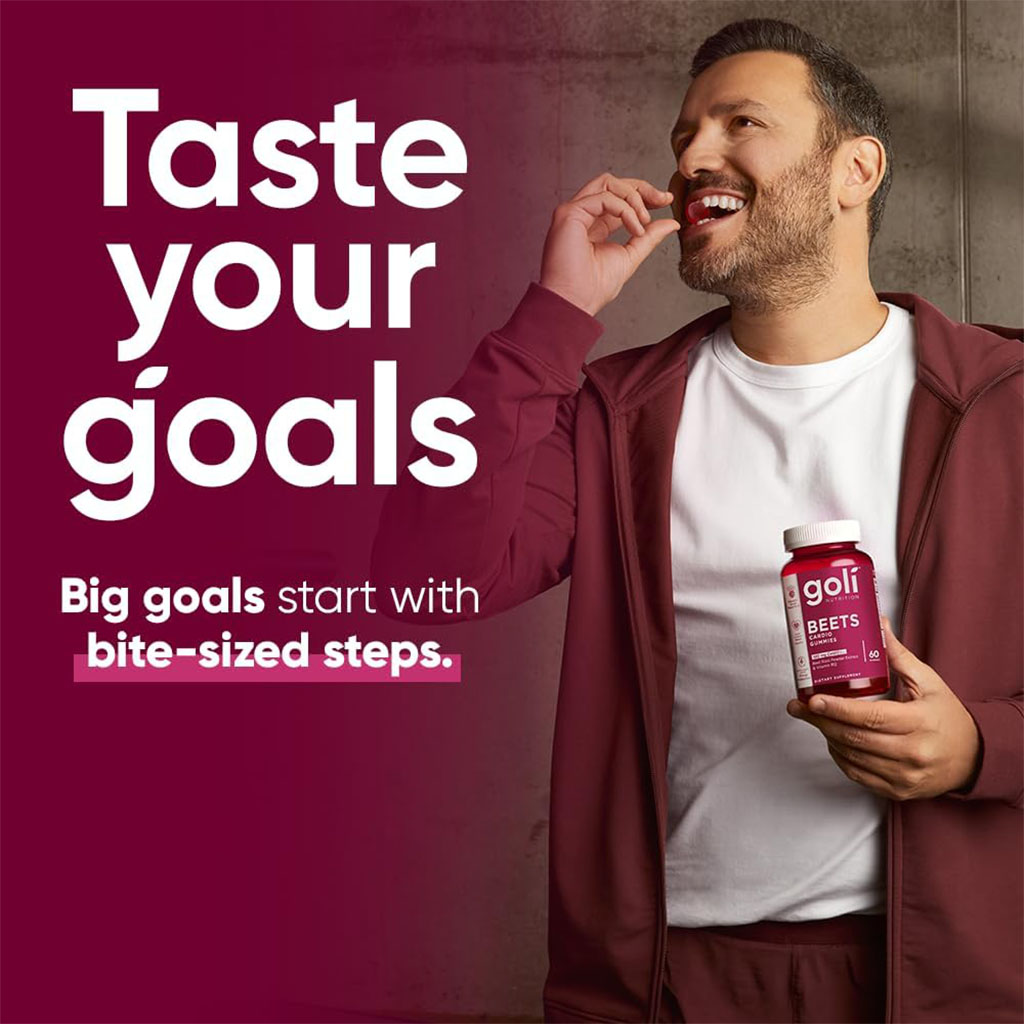 Goli Beets Cardio Gummies with CoQ10, Pack of 60's