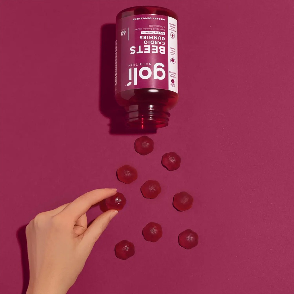 Goli Beets Cardio Gummies with CoQ10, Pack of 60's