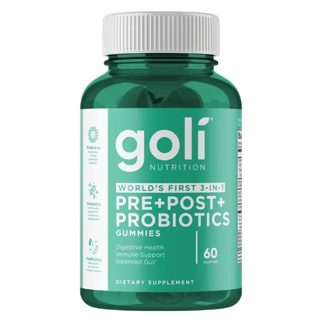Goli 3 In 1 Prebiotics + Postbiotics + Probiotics Gummies, Pack of 60's