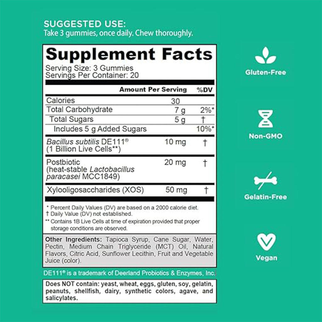 Goli 3 In 1 Prebiotics + Postbiotics + Probiotics Gummies, Pack of 60's