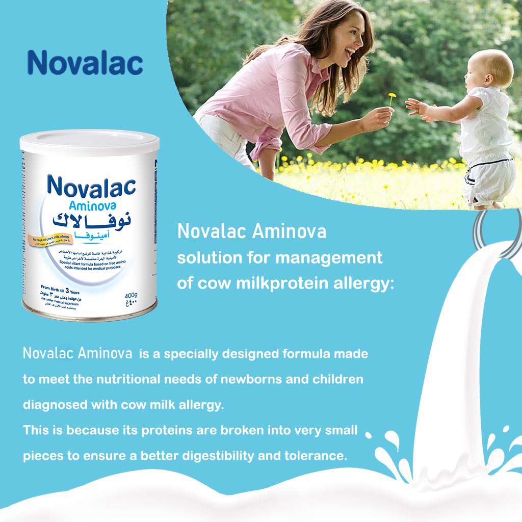 Novalac Aminova Amino Acids Based Infant Milk Formula For 0 To 3 Years 400g