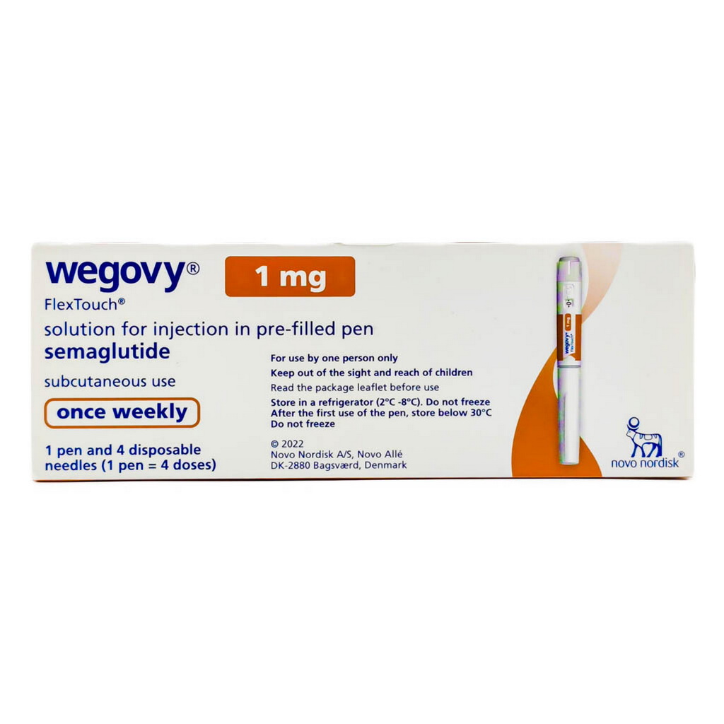 Wegovy 1mg Flextouch Pre-Filled Pen + 4 Needles