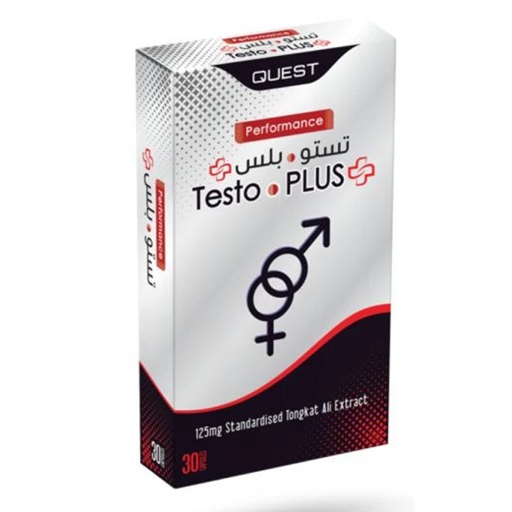 Quest Testo Plus Performance Enhancer Men's Supplement Capsules, Pack of 30’s
