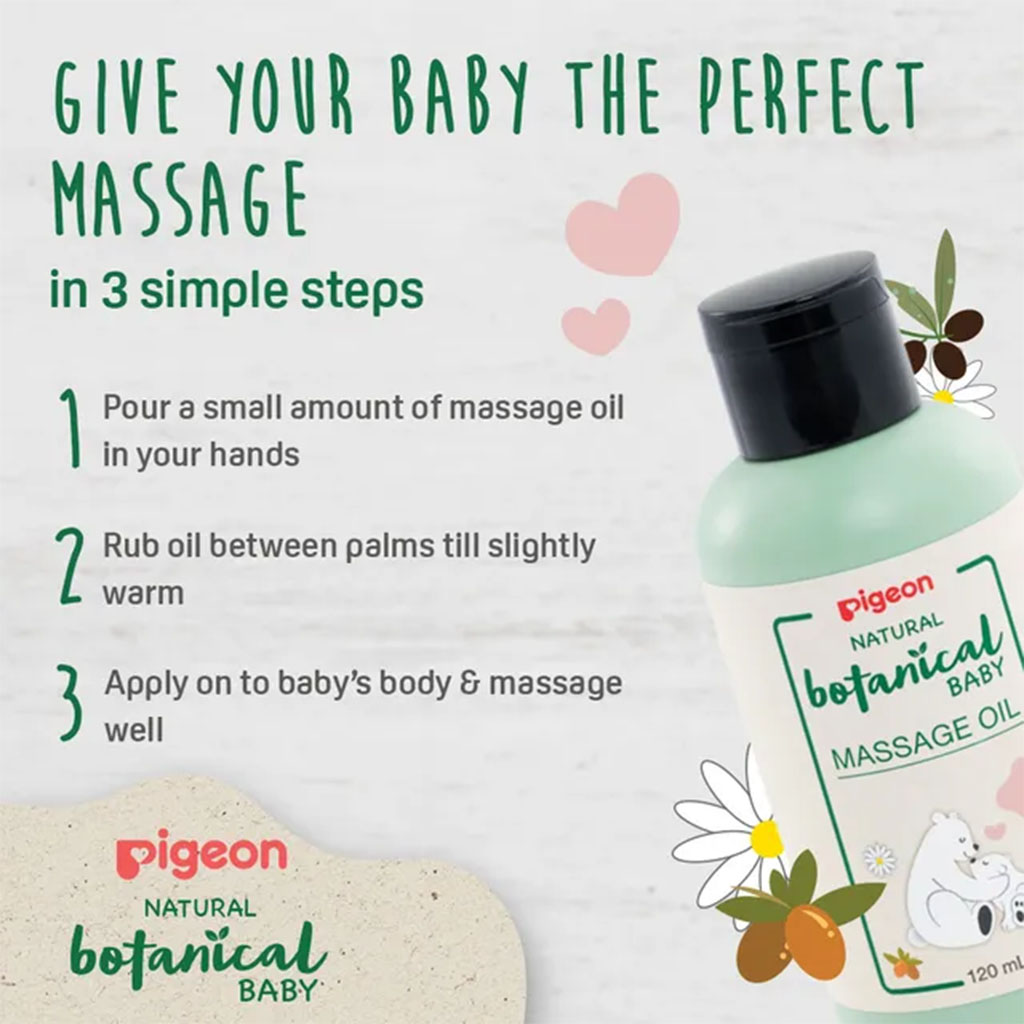 Pigeon Natural Botanical Baby Massage Oil 120ml