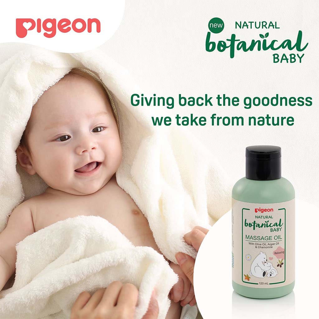 Pigeon Natural Botanical Baby Massage Oil 120ml