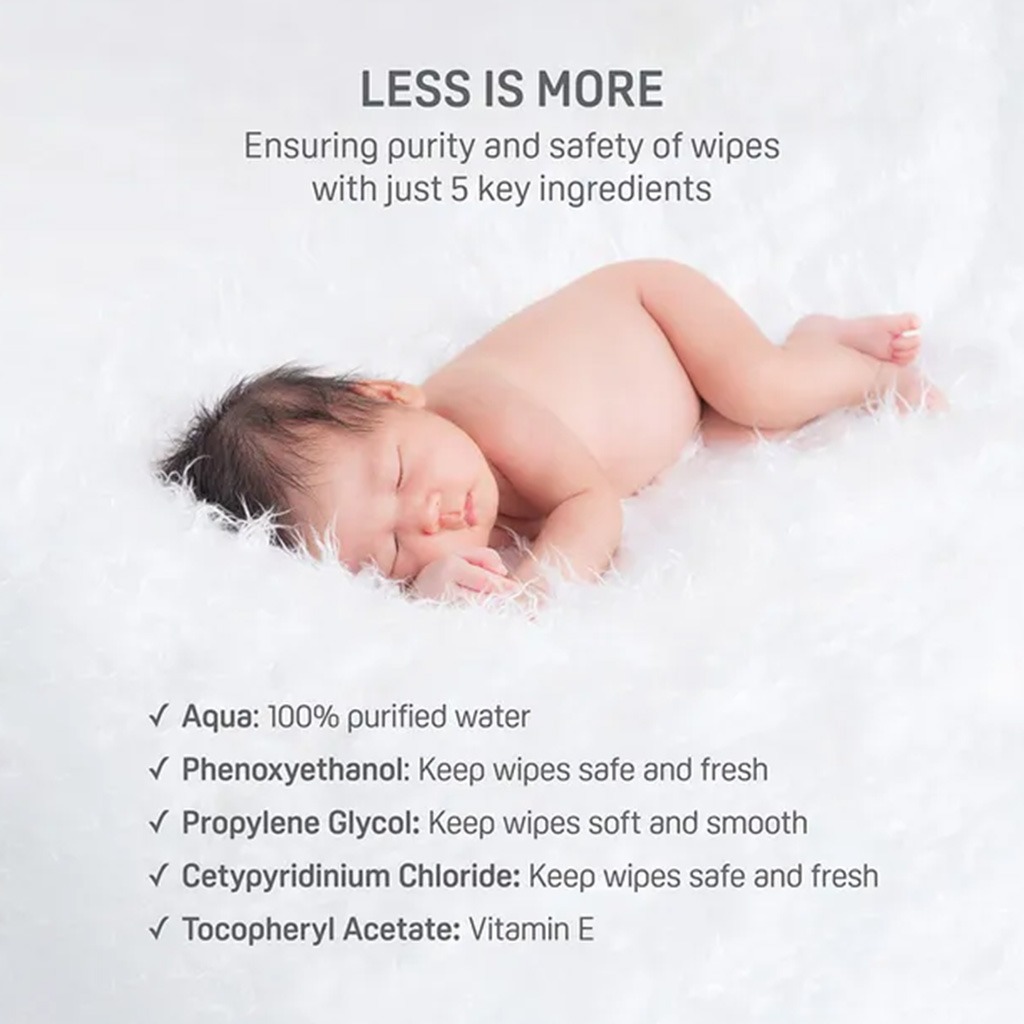 Pigeon Natural Botanical Plantmade Gentle Soft Natural Bamboo Baby Wipes, Pack of 70's