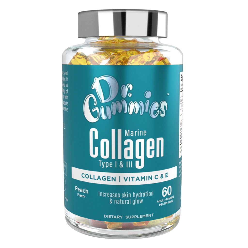 Dr. Gummies Marine Collagen Adult Gummies with Vitamins C & E, Pack of 60's