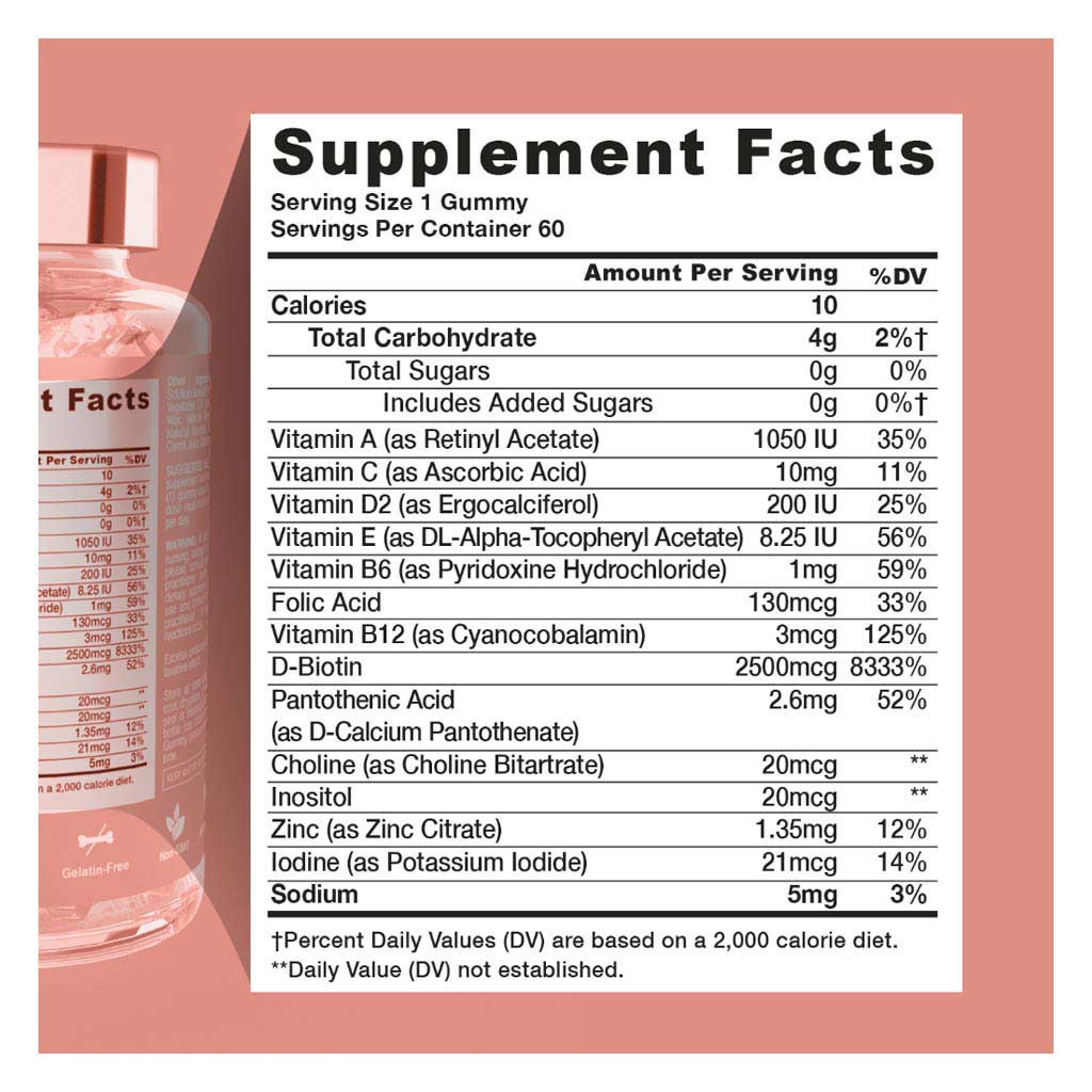 Dr. Gummies Beauty Adult Gummies with Biotin & Antioxidants, Pack of 60's