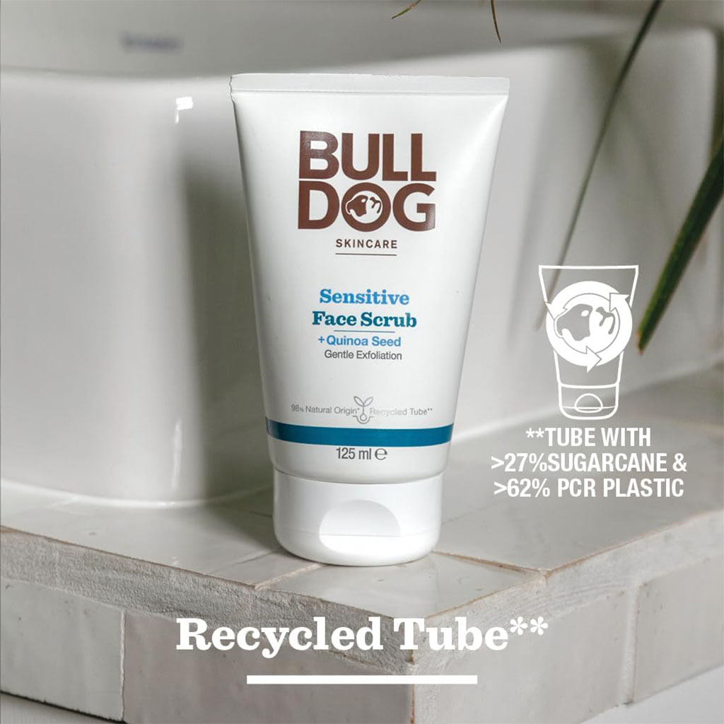 Bulldog Skincare Sensitive Face Scrub For Men With Willow Herb 125ml