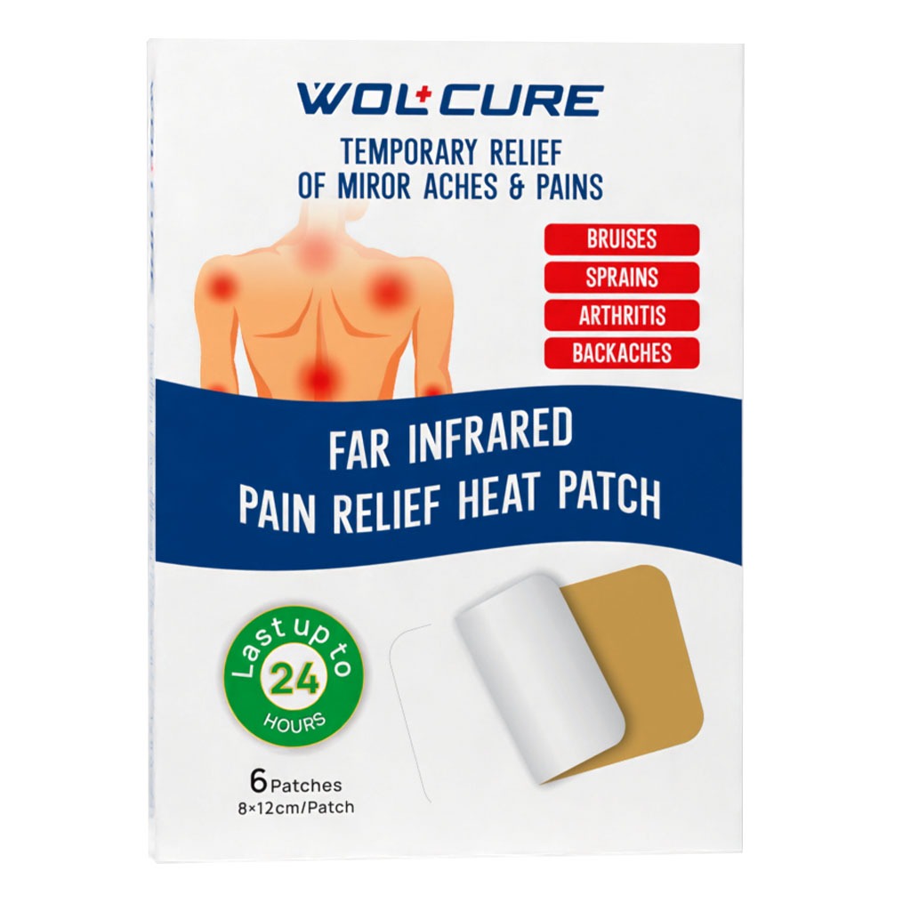 Wolcure Far Infrared Pain Relief Heat Patch, Pack of 6's