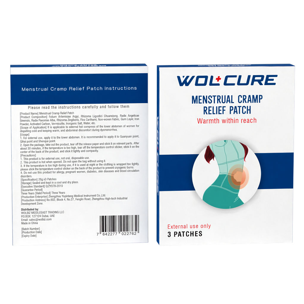 Wolcure Menstrual Cramp Relief Patch, Pack of 3's