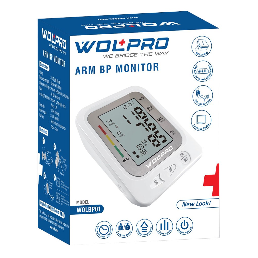 Wolpro Upper Arm Blood Pressure Monitor WOLBP01 