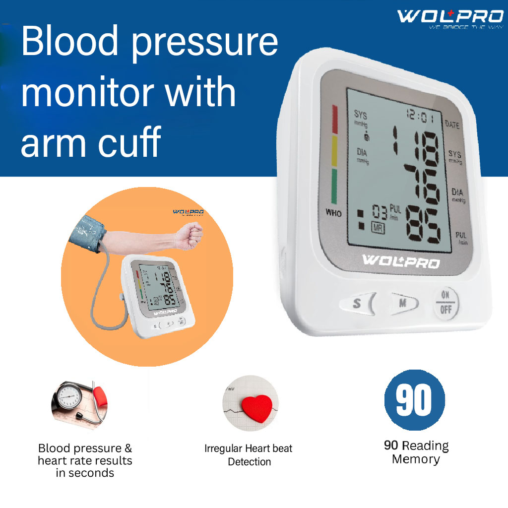 Wolpro Upper Arm Blood Pressure Monitor WOLBP01 