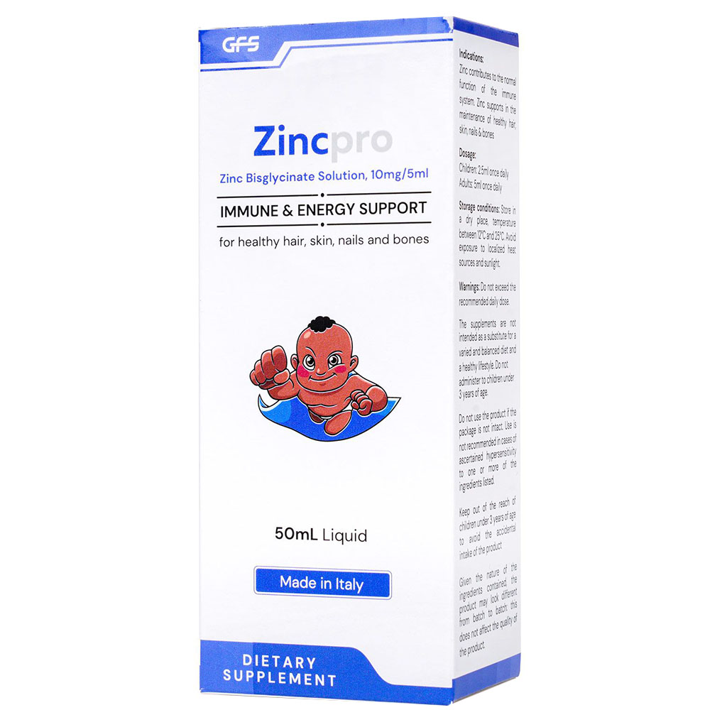 Zincpro 10mg/5ml Kids Zinc Syrup For Immune & Energy Support 50ml 