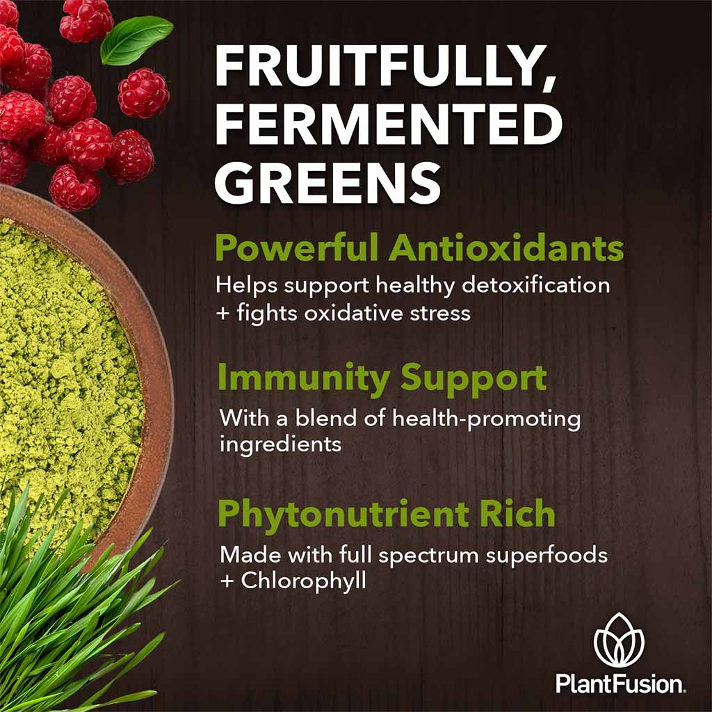 PlantFusion Organic Fruitiful Greens Fermented Superfood Powder Blend 240g