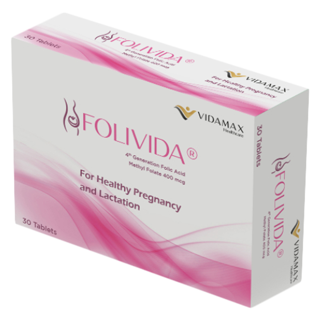 Folivida Folic Acid 400mcg Tablets, Pack of 30’s