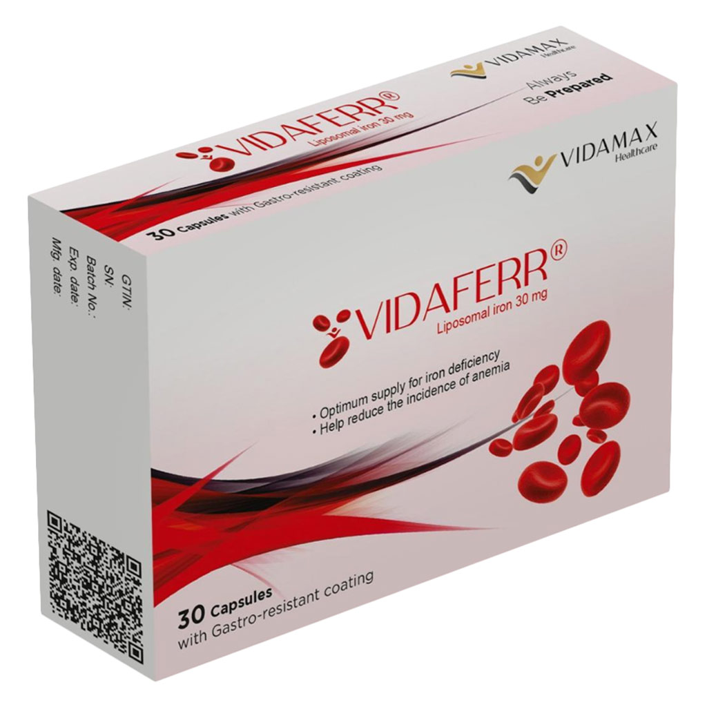 Vidamax Vidaferr Liposomal Iron 30mg Capsules, 30's