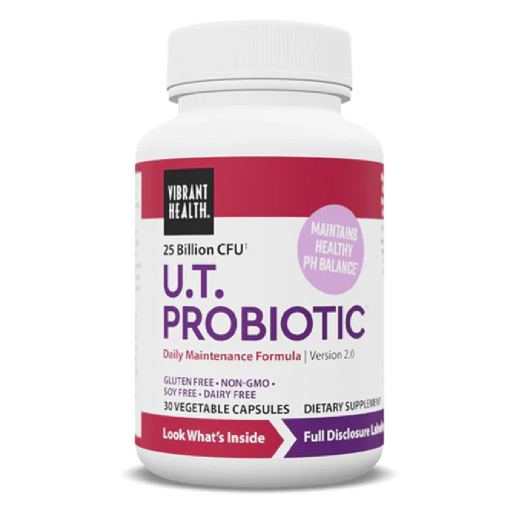 Vibrant Health U.T Probiotic Vegetarian Capsules for Urinary Health, Pack of 30's