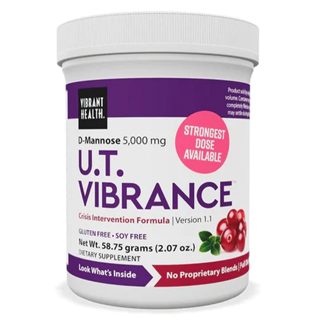 Vibrant Health U.T. Vibrance Powder with D-Mannose for Urinary Health, 58.75g