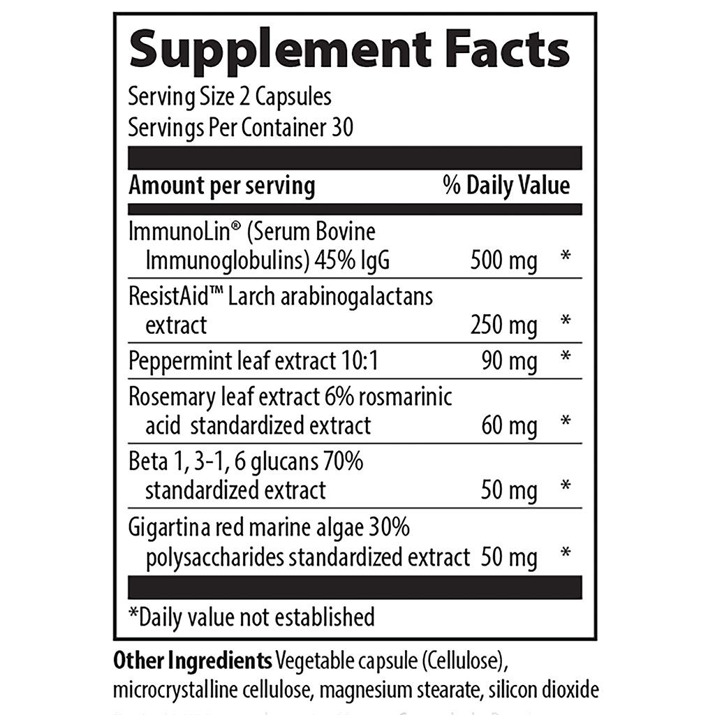 Vibrant Health Immune Defense Capsules with Red Marine Algae, Pack of 60's