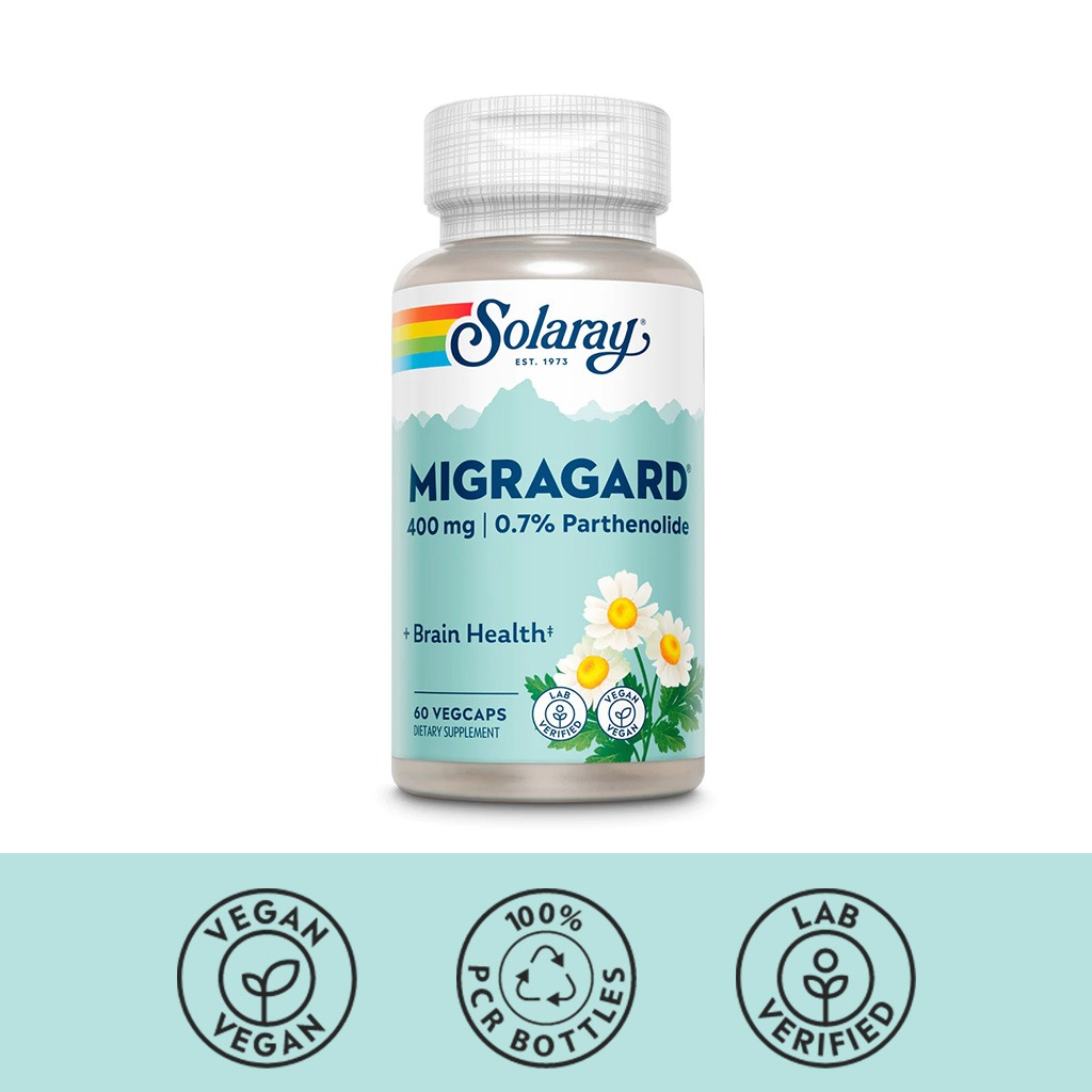 Solaray Migragard 400mg Vegetarian Capsules For Brain Health, Pack of 60's