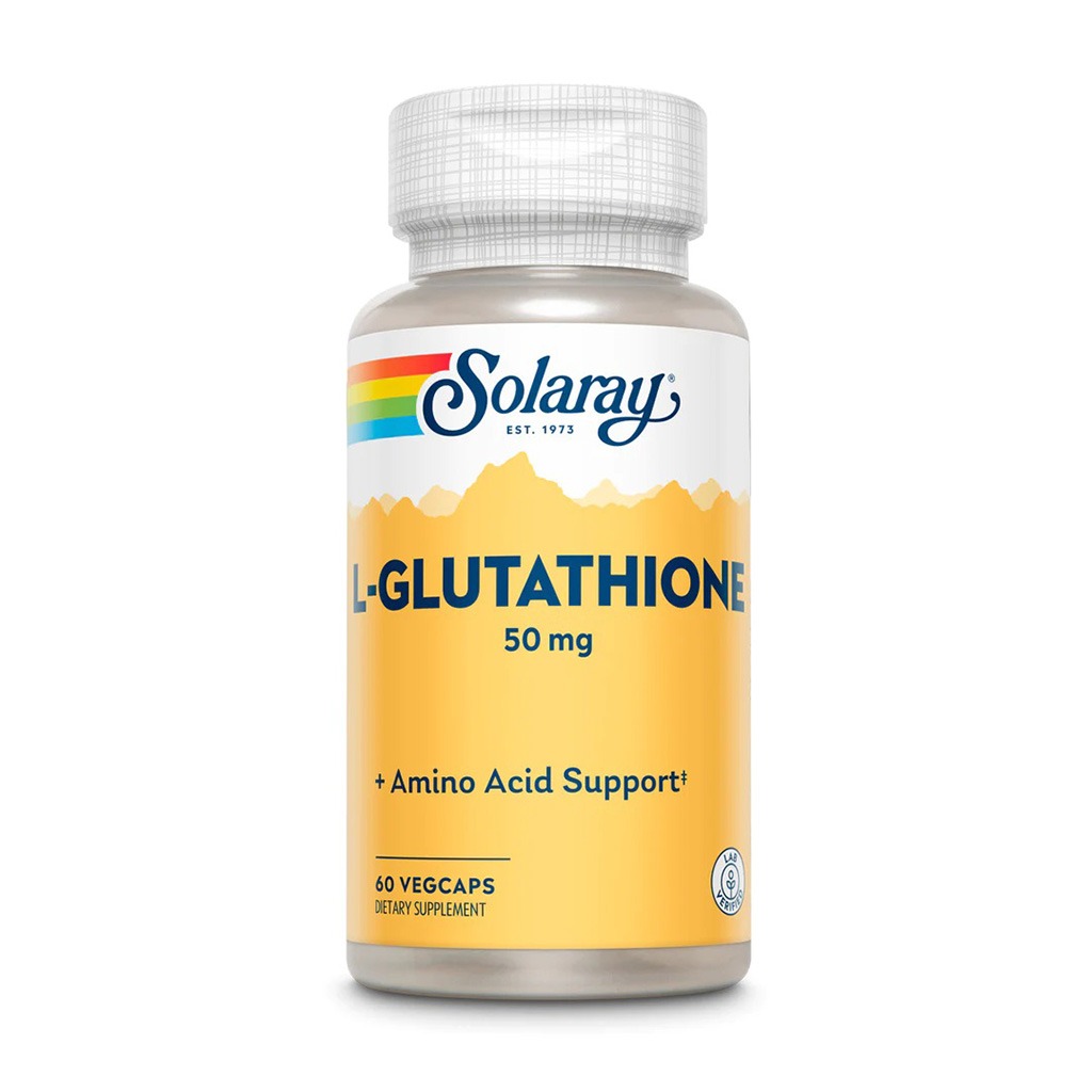 Solaray L Glutathione 50mg Vegetarian Capsules For Antioxidant Support, Pack of 60's