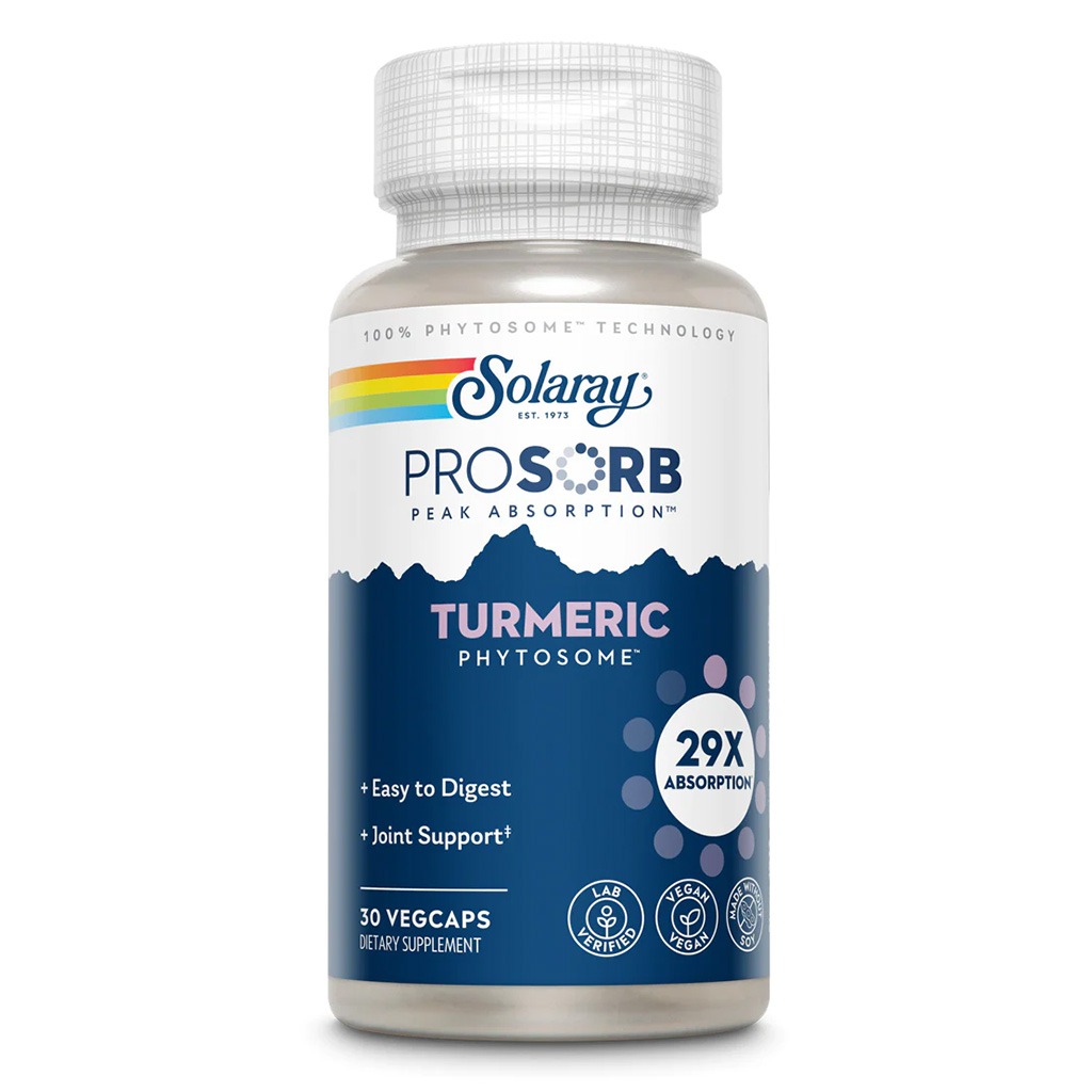Solaray Prosorb Turmeric Curcumin Phytosome™ Vegcaps For Joint Support, Pack of 30's 