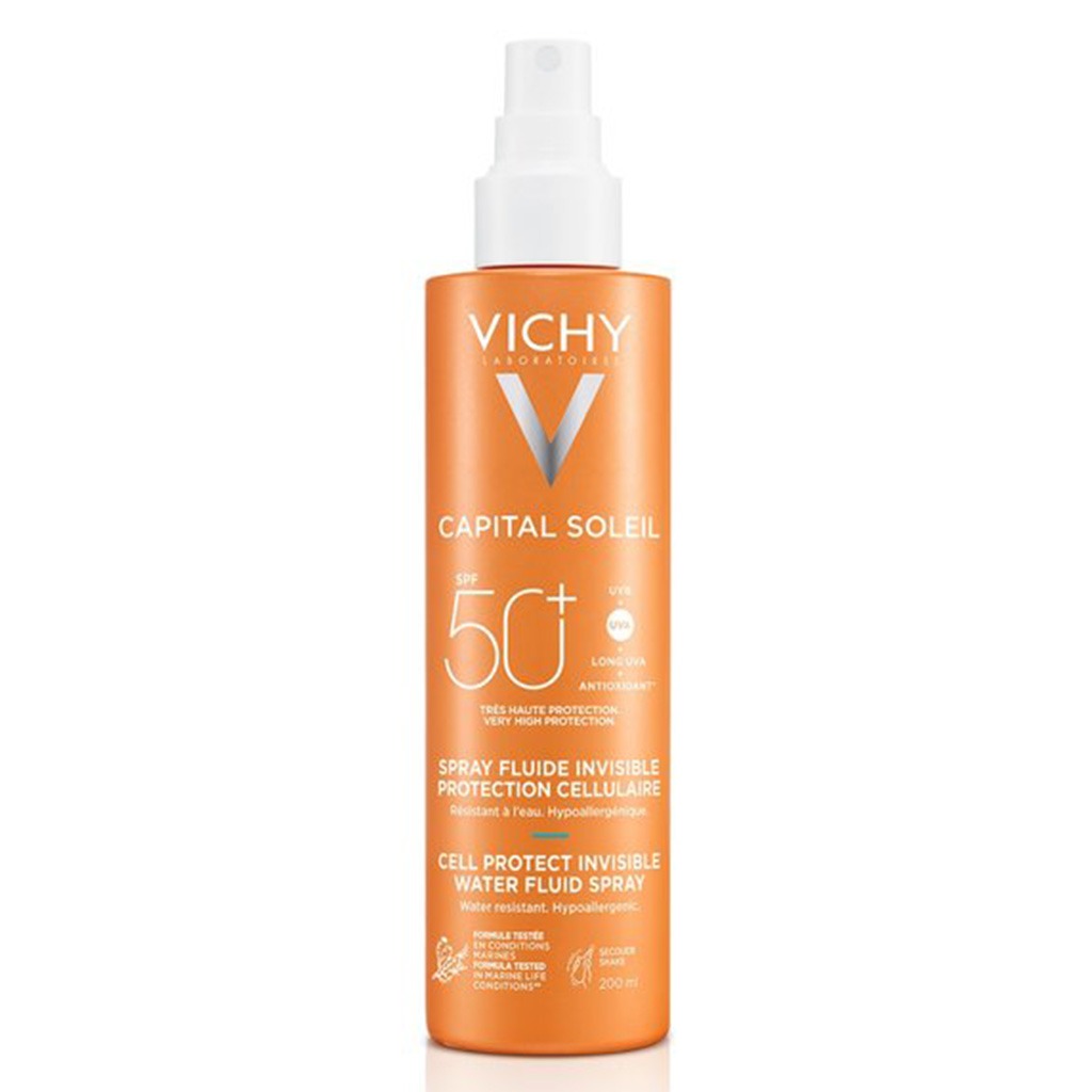 Vichy Capital Soleil Cell Protect SPF 50+ Sunscreen Invisible Water Fluid Spray 200ml