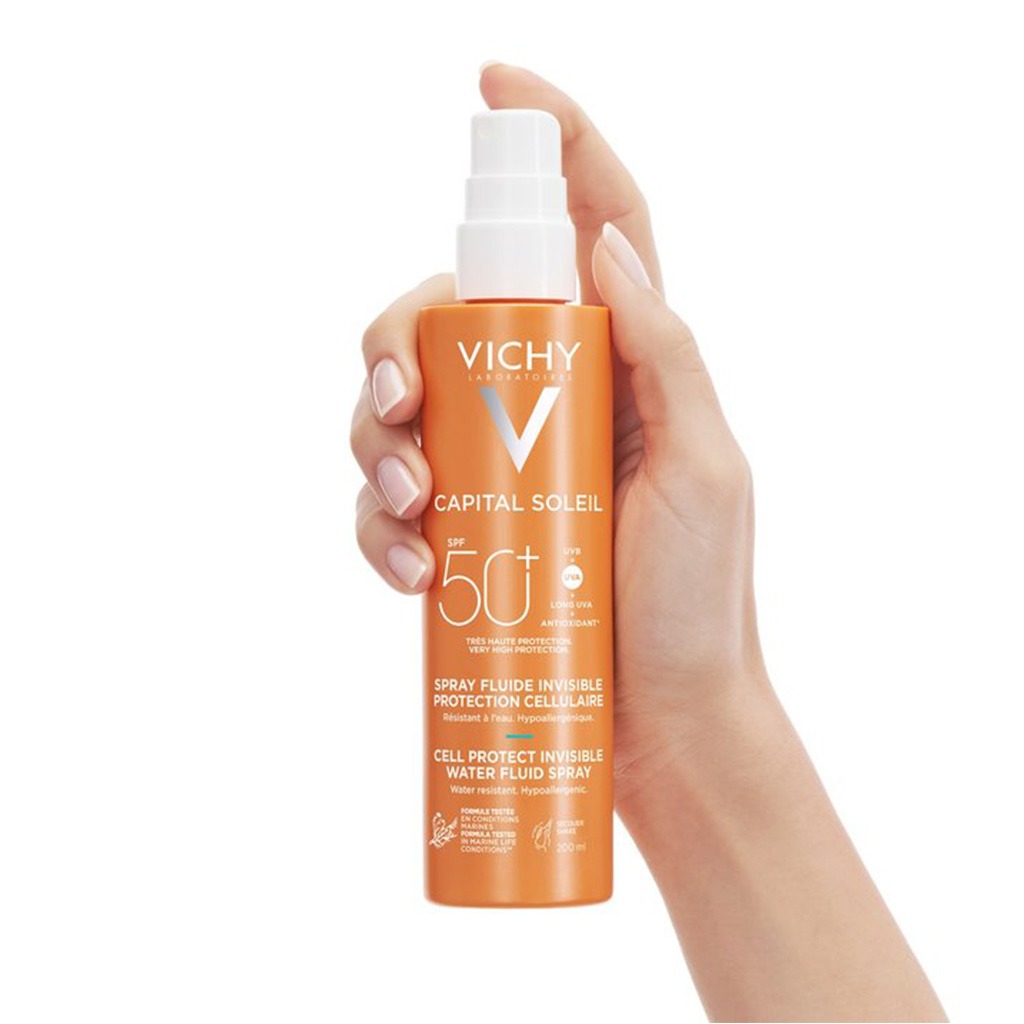 Vichy Capital Soleil Cell Protect SPF 50+ Sunscreen Invisible Water Fluid Spray 200ml