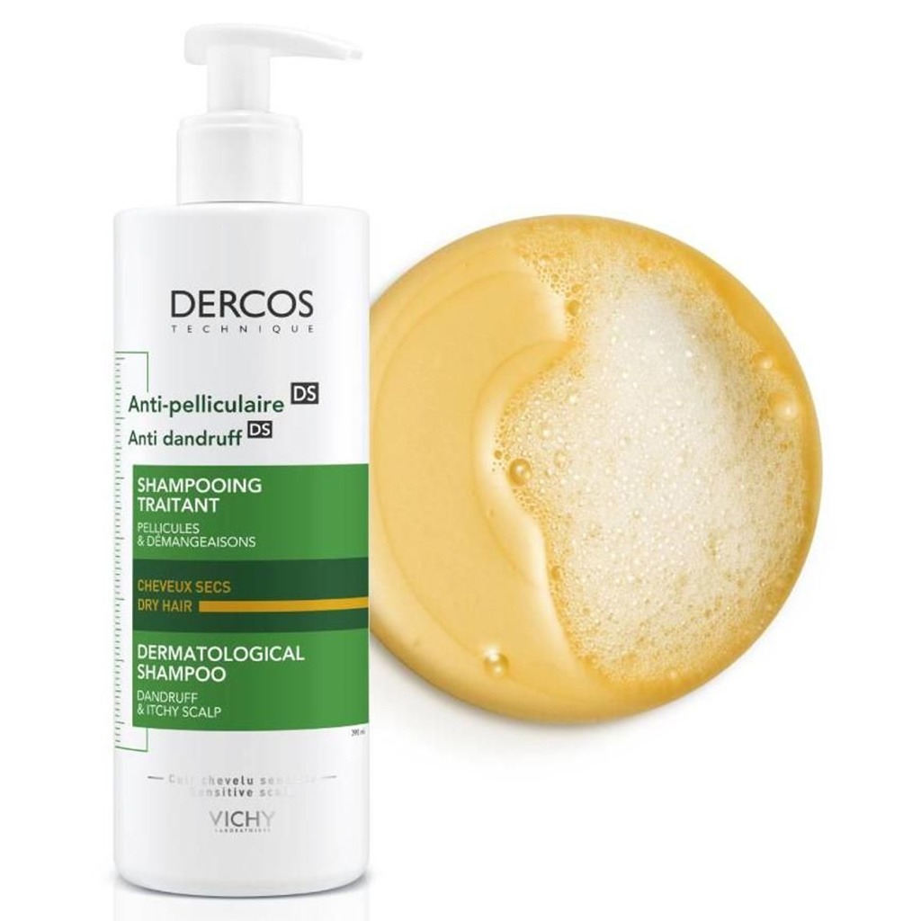 Vichy Dercos Anti-Dandruff Shampoo With Selenium DS And Salicylic Acid For Itchy Scalp & Dry Hair 390ml