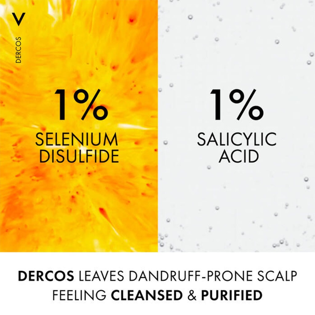 Vichy Dercos Anti-Dandruff Shampoo With Selenium DS And Salicylic Acid For Itchy Scalp & Dry Hair 390ml