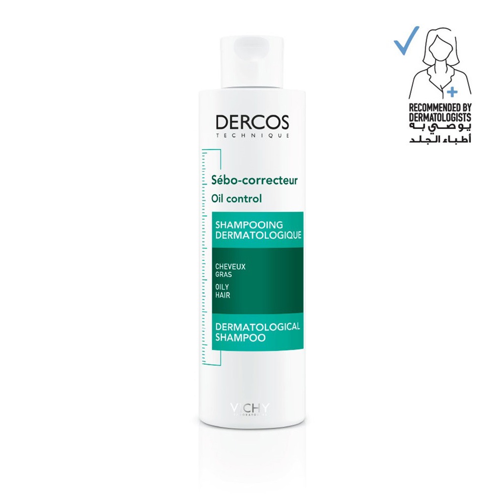 Vichy Dercos Oil Control Paraben-Free Shampoo For Oil Scalp and Hair 200ml