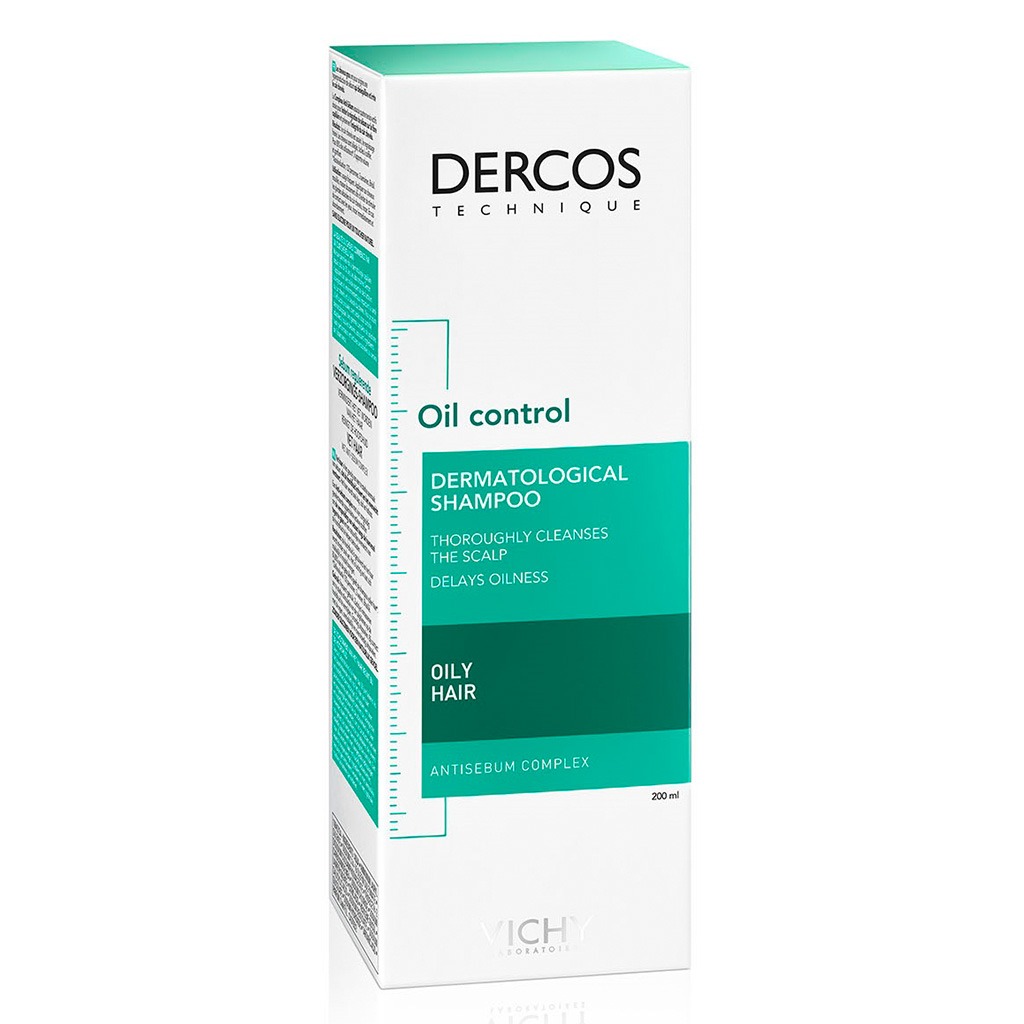Vichy Dercos Oil Control Paraben-Free Shampoo For Oil Scalp and Hair 200ml