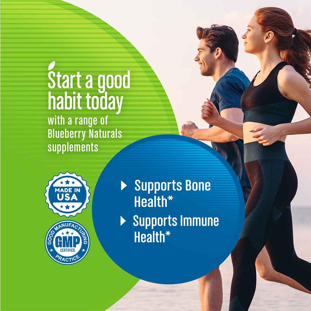 Blueberry Naturals Vitamin D3 4000IU Veg Capsules For Bone Health, Pack of 60’s