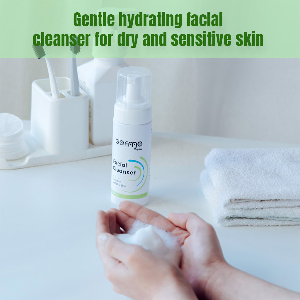 Derma Pella Facial Cleanser With Aloe Vera For Sensitive & Dry Skin 150ml