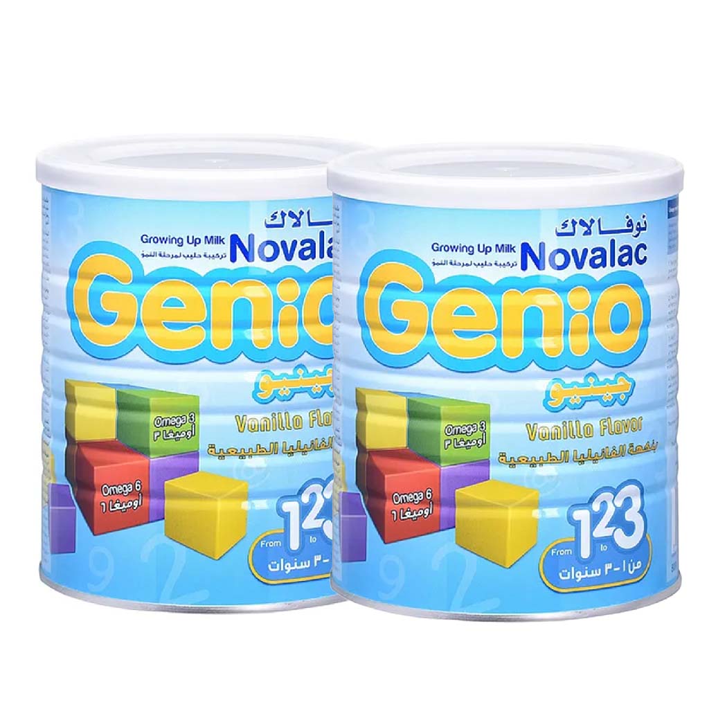 Novalac Genio 123 Stage 3 Toddlers Milk Formula For 1 To 3 Years Vanilla Flavour 800g, 2’s Twin Pack