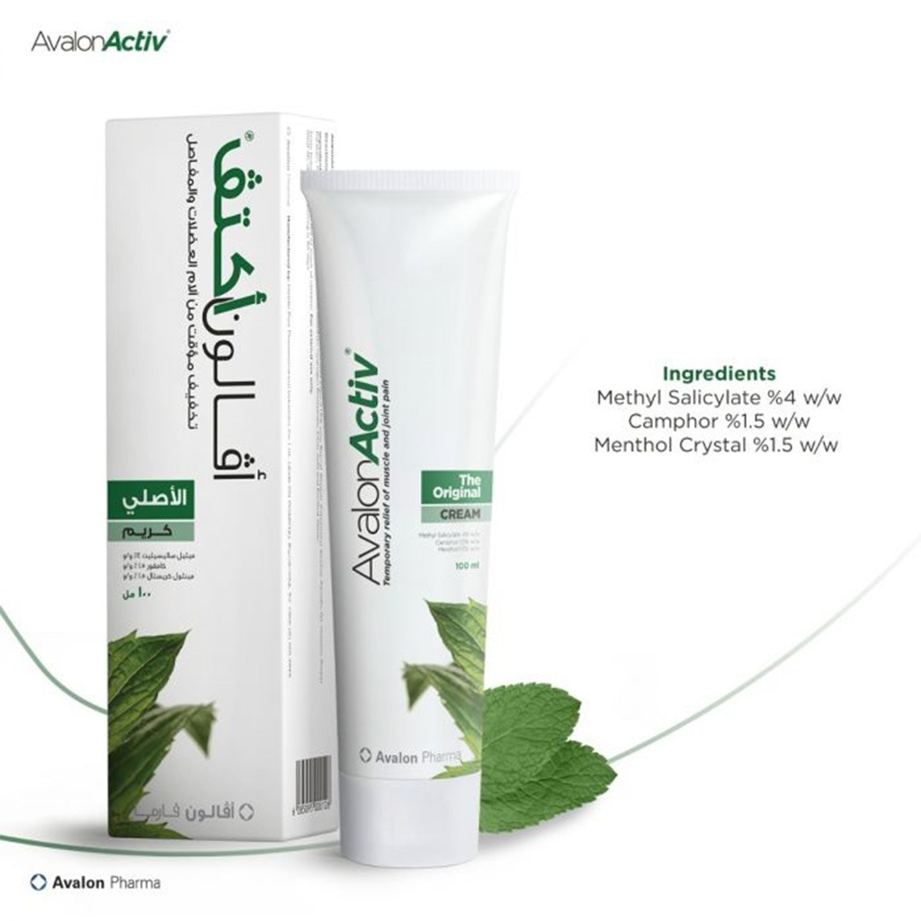 Avalon Activ The Original Cream For Muscle & Joint Pain Relief 100ml