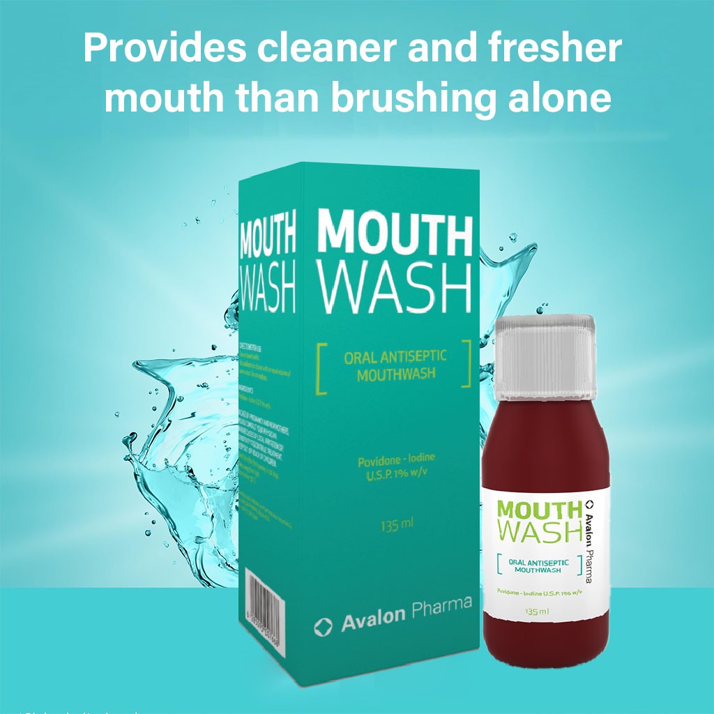 Avalon Povidone Iodine 1% Oral Antiseptic Mouth Wash 135ml