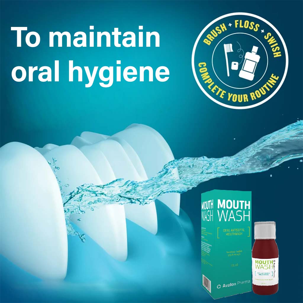 Avalon Povidone Iodine 1% Oral Antiseptic Mouth Wash 135ml