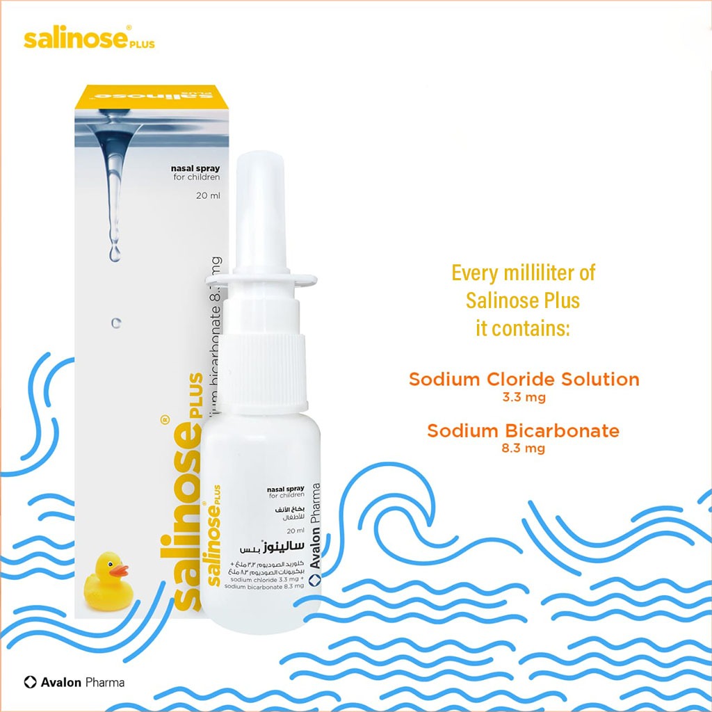 Avalon Salinose Plus Isotonic Nasal Spray For Adults & Children 20ml